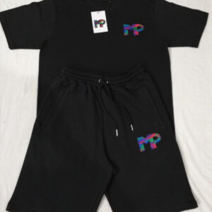 grey classic mp short set