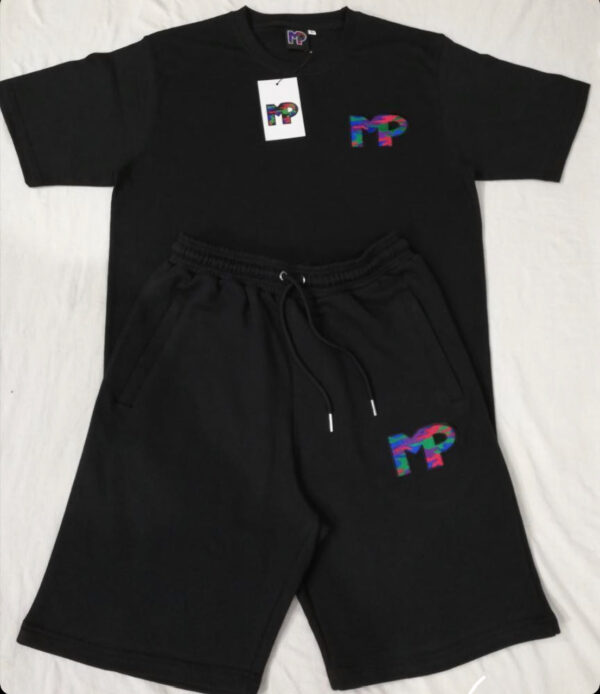 grey classic mp short set